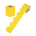 Learning Can Be Fun Scalloped Border Rolls 6.5cm X 15.24m#Colour_BUTTER YELLOW