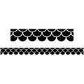 Learning Can Be Fun Scalloped Border Strips 7.5cm X 90cm Pack of 12#Colour_BLACK
