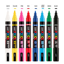 Uni Posca PC-5BR 1-4mm Brush Tip Assorted Markers Set of 8