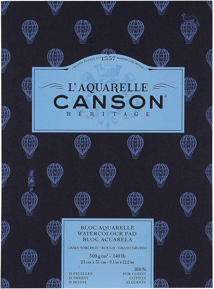 Canson Heritage Pad 300gsm 12 Sheet Rough