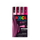 Uni Posca PC-5M 1.8-2.5mm Medium Bullet Shades of Pink Markers Pack of 4
