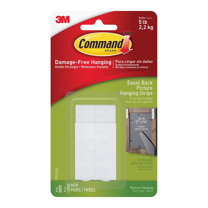 Command Easel Back Picture Hanging Strips Pack of 2 Sets