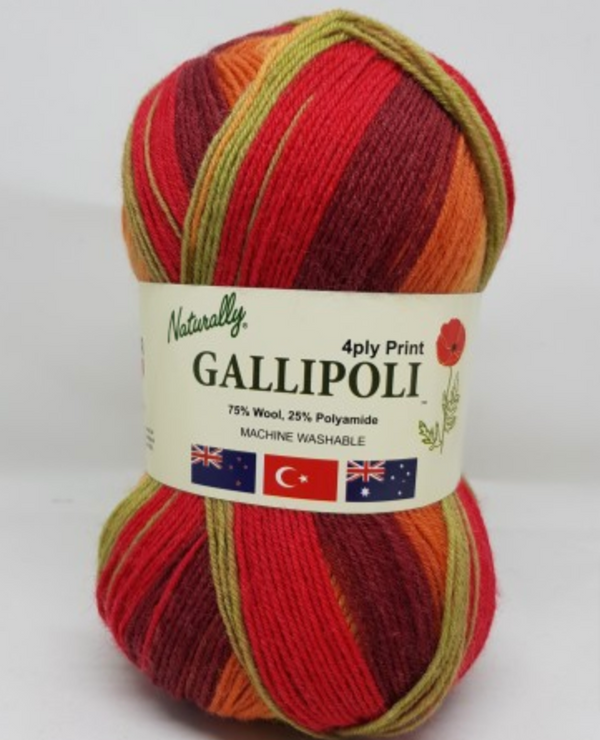 Naturally Gallipoli Print Yarn 4ply - Clearance#Colour_AUTUMN LEAVES (104301)