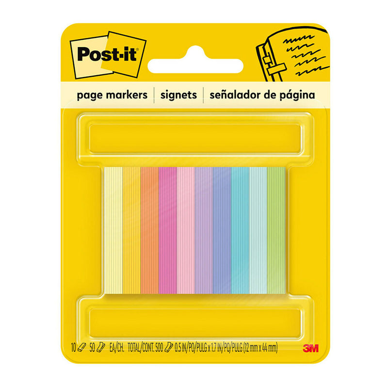 Post-it 13x43mm Assorted Page Markers Pack of 10