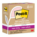 Post-it 100 Recycled 76x76mm Wanderlust Super Sticky Notes Pack of 5