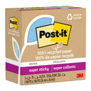 Post-it 100 Recycled 76x76mm Oasis Super Sticky Notes Pack of 5