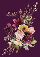 Collins Diary Designer A4 Monthly Planner Floral Bouquet 2027