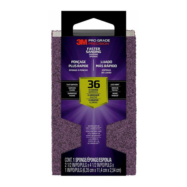 3M Pro Grade Sanding 36 Grit Block Sponge 