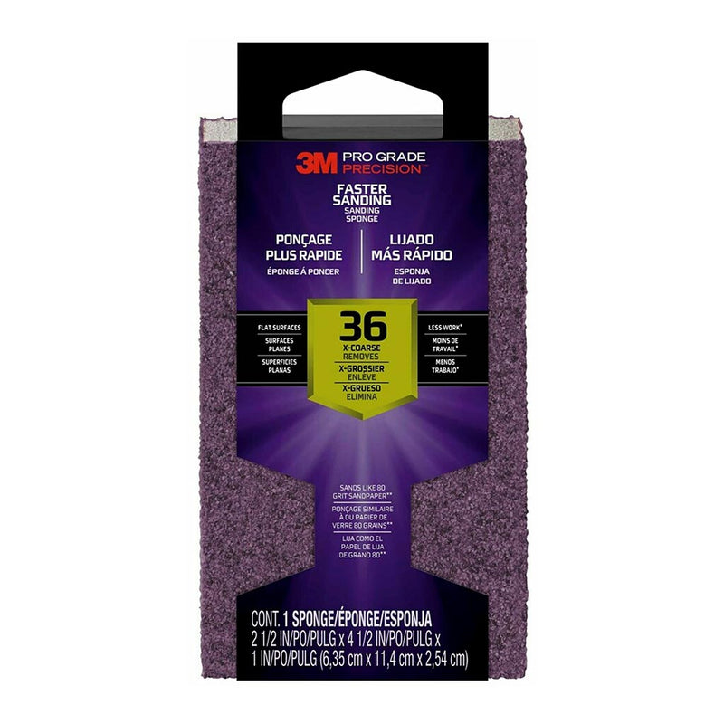 3M Pro Grade Sanding 36 Grit Block Sponge 