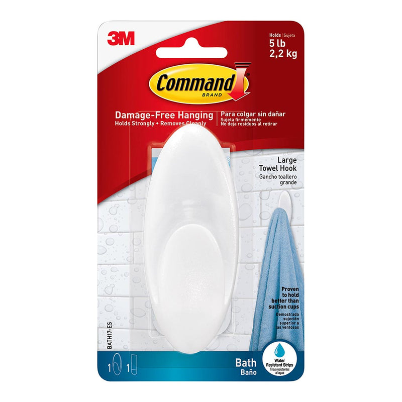 Command Large Frosted Towel Hook