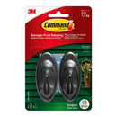 Command Outdoor Medium Slate Terrace Hooks Pack of 2