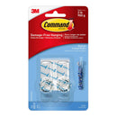 Command Crystal Hook Medium Clear Pack of 2