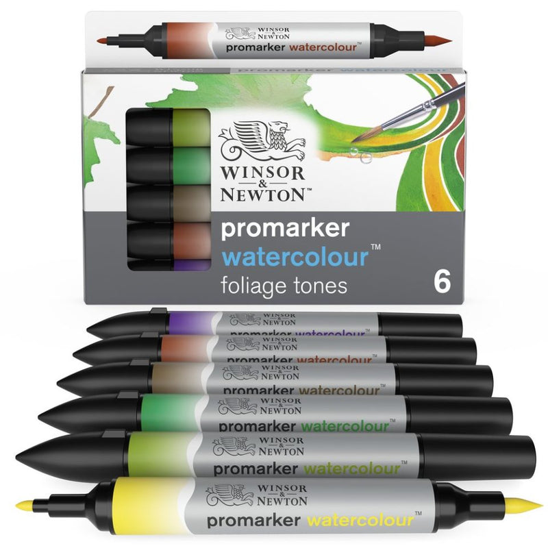 Winsor & Newton Promarker Watercolour Foliage Tone Set Of 6