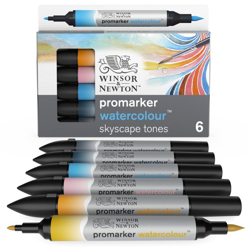 Winsor & Newton Promarker Watercolour Sky Tone Set Of 6