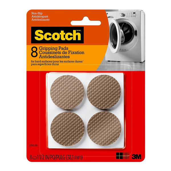 Scotch 3.8cm Round Brown Gripping Pads Pack of 8