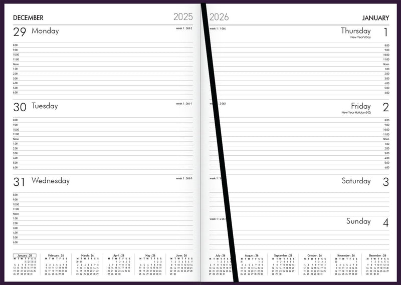 Collins Rhapsody A43 Week to View Diaries Even Year