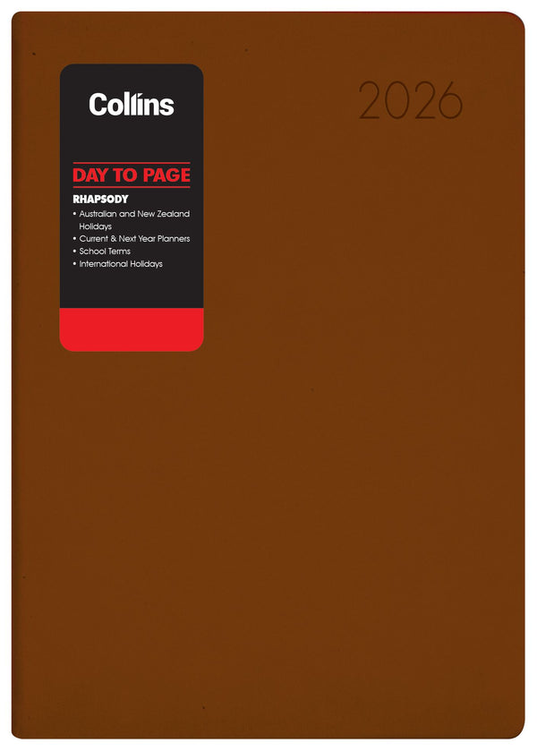 Collins Rhapsody A51 Day to Page Diaries Even Year#Colour_CAPPUCCINO