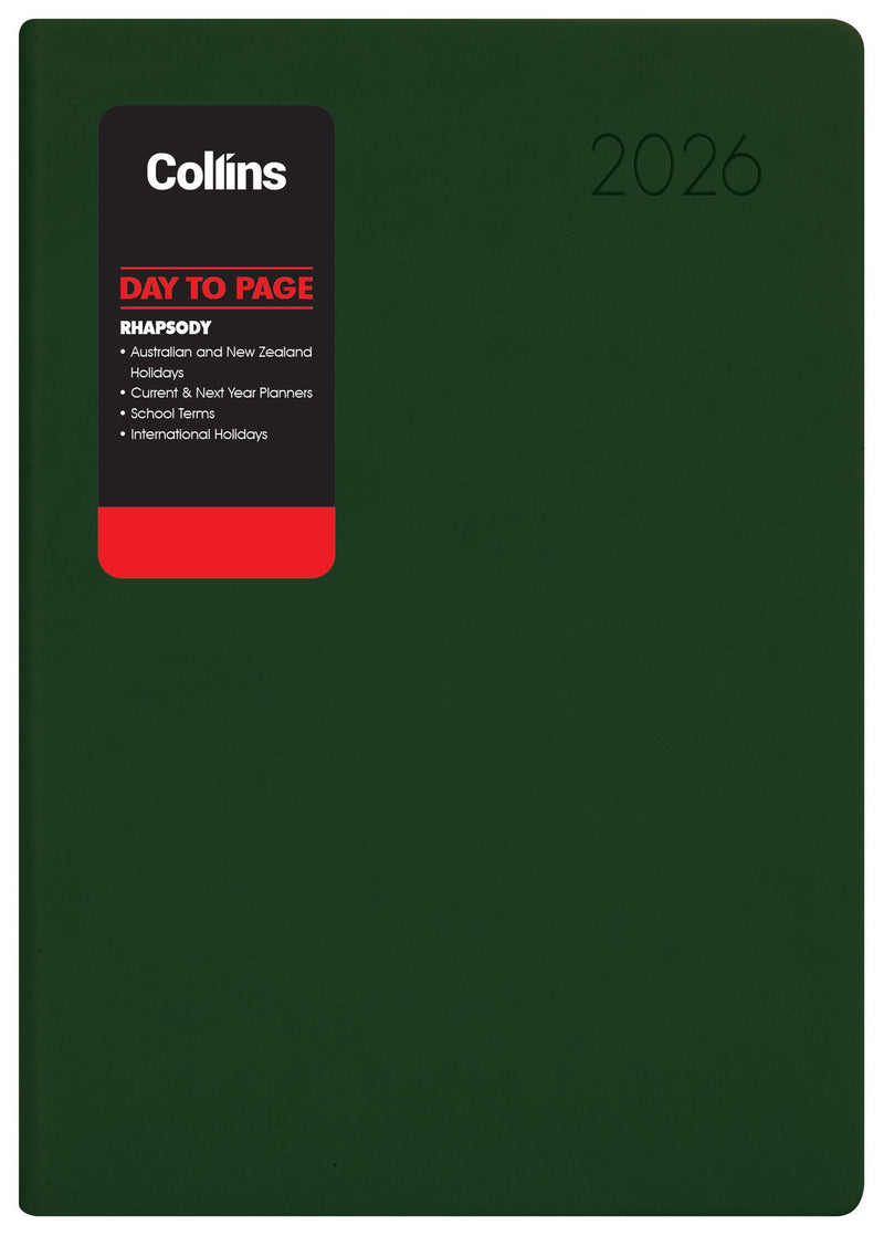 Collins Rhapsody A51 Day to Page Diaries Even Year