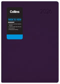 Collins Rhapsody A53 Week to View Diaries Even Year#Colour_ROYAL PURPLE