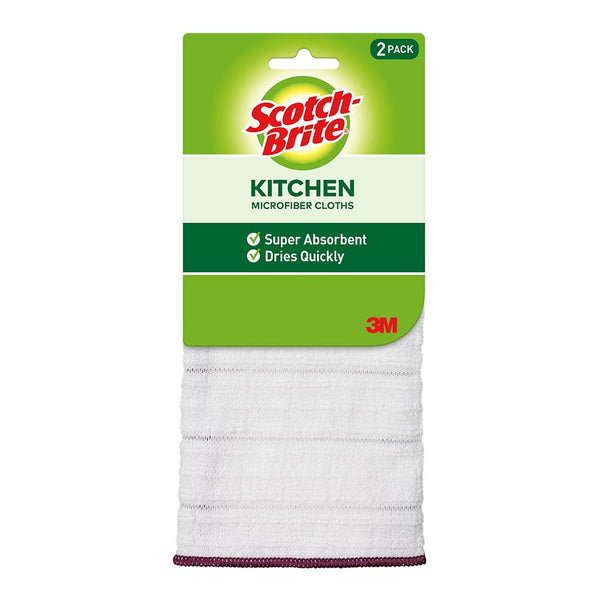 Scotch-Brite Kitchen Microfibre Cloths Pack of 2