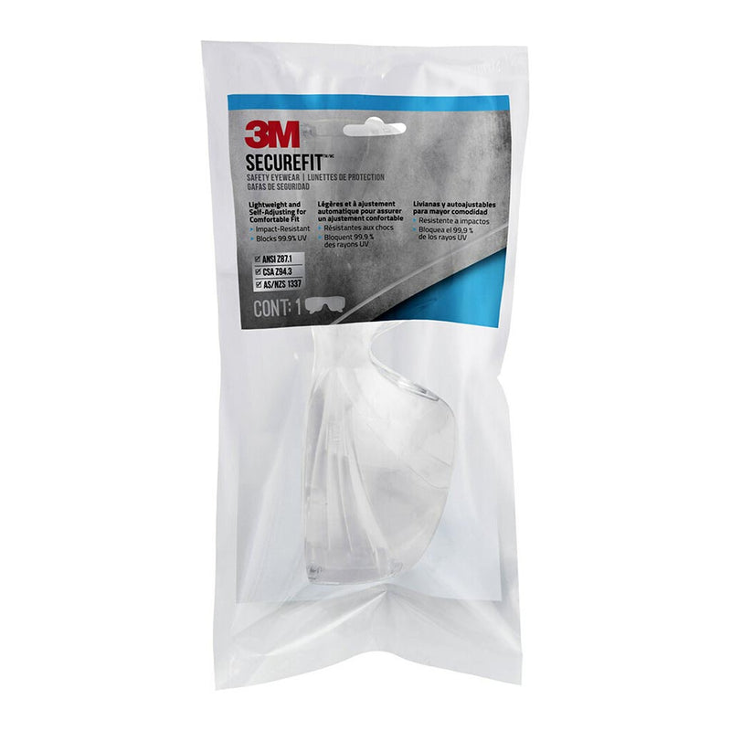 3M SecureFit 200 Anti-Fog Clear Eyewear 