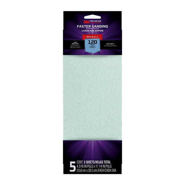 3M Pro Grade Precision Grit Sanding Sheets Pack of 5