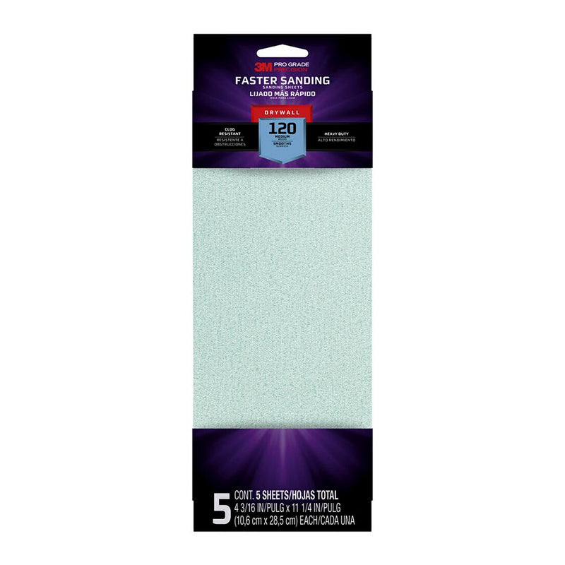 3M Pro Grade Precision Grit Sanding Sheets Pack of 5
