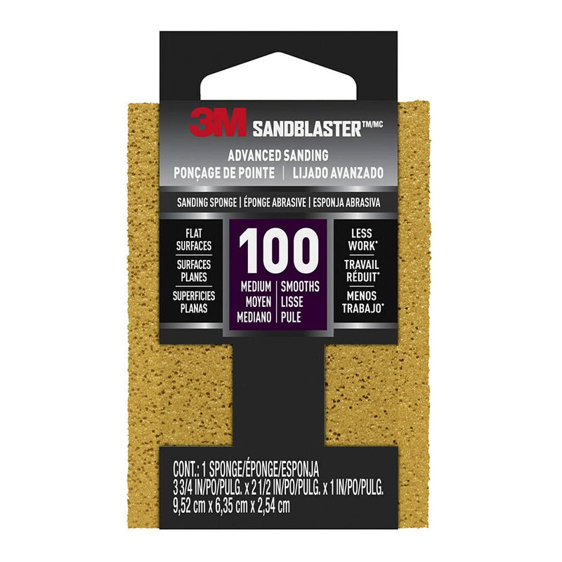 3M SandBlaster Maroon 100 Grit Sanding Sponge