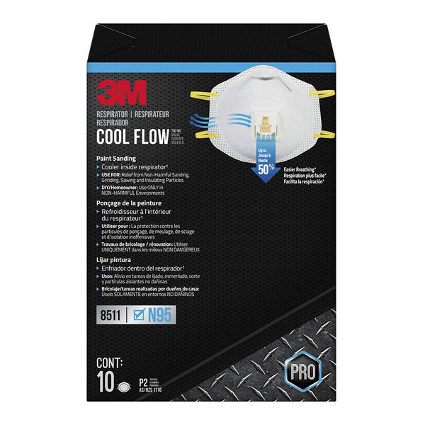 3M Paint and Sanding Valved Respirator Pack of 10