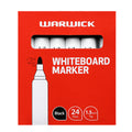 Warwick Bullet Tip Whiteboard Markers Pack of 24#Colour_BLACK 