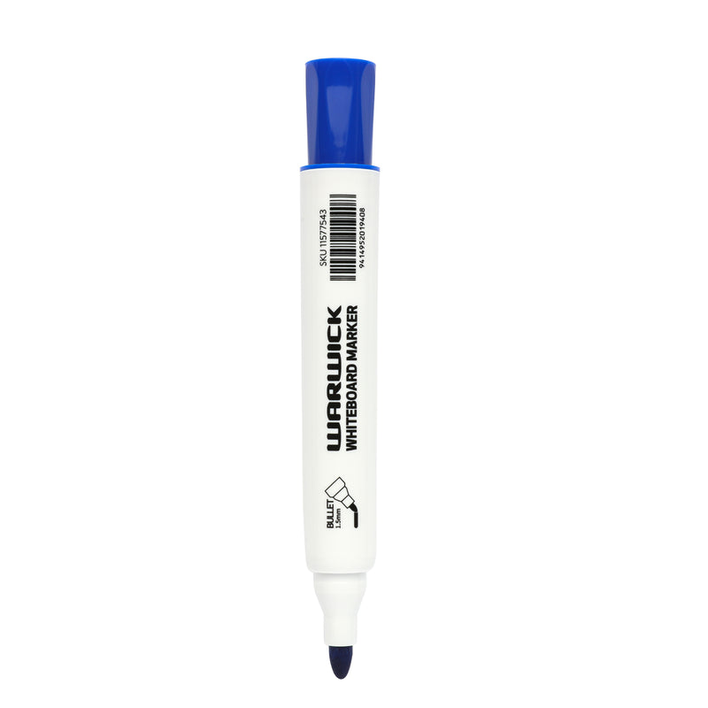 Warwick Bullet Tip Whiteboard Markers Pack of 24
