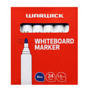 Warwick Bullet Tip Whiteboard Markers Pack of 24
