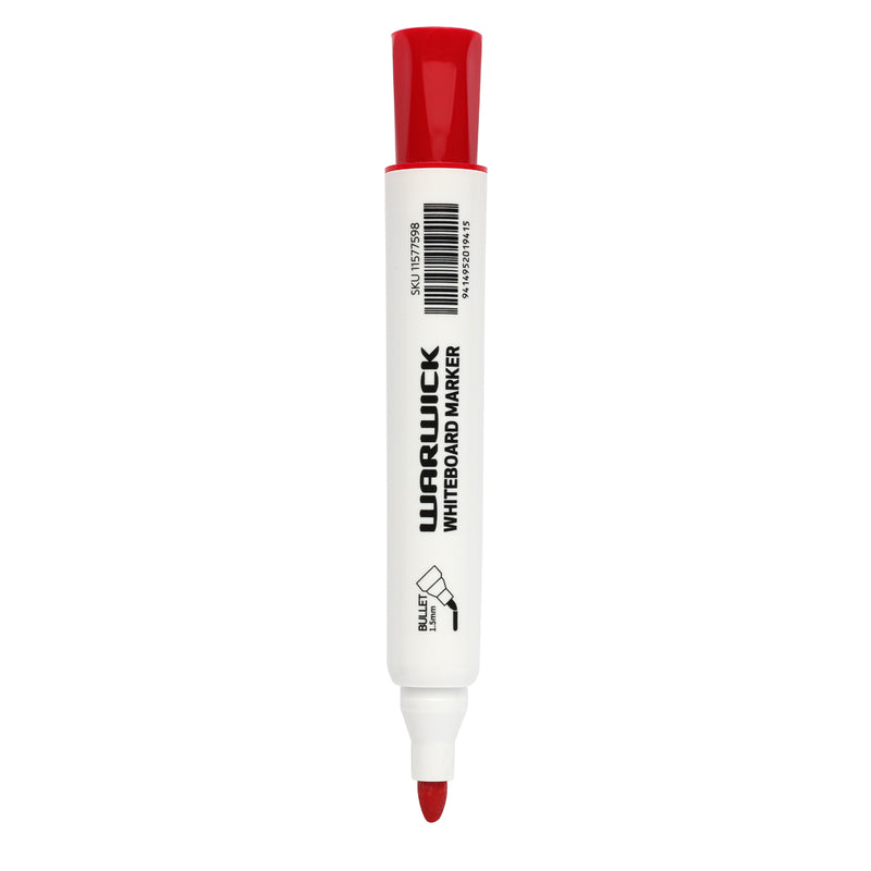 Warwick Bullet Tip Whiteboard Markers Pack of 24