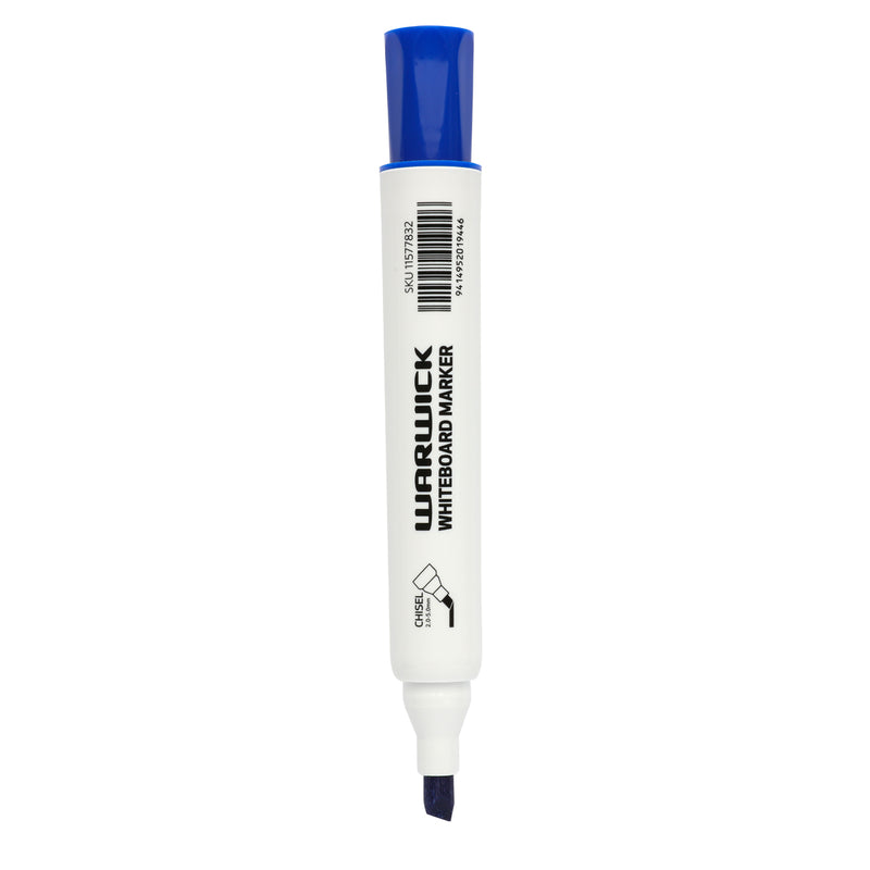 Warwick Chisel Tip Whiteboard Markers Pack of 24