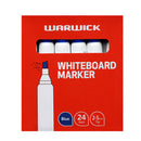 Warwick Chisel Tip Whiteboard Markers Pack of 24