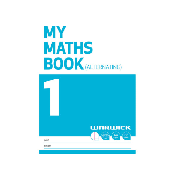 Warwick 10mm Quad Alternating Pages My Maths Book 1