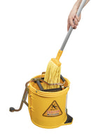 Cleanlink Heavy Duty Mop Bucket Metal Wringer 16L