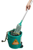 Cleanlink Heavy Duty Mop Bucket Metal Wringer 16L