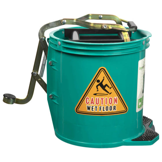 Cleanlink Heavy Duty Mop Bucket Metal Wringer 16L#Colour_GREEN