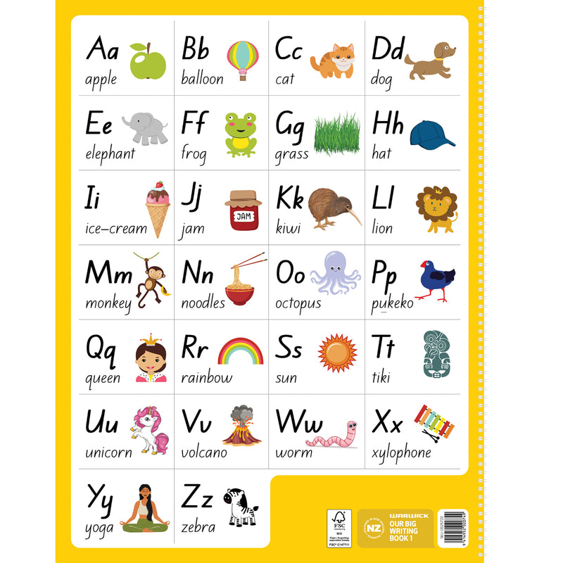 Warwick Our Big Writing Modelling Book 1 Half Ruled 25mm
