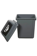 Cleanlink Grey Rubbish Bins With Bullet Lid