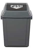Cleanlink Grey Rubbish Bins With Bullet Lid