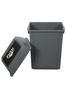 Cleanlink Grey Rubbish Bins With Bullet Lid