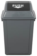 Cleanlink Grey Rubbish Bins With Bullet Lid
