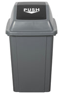 Cleanlink Grey Rubbish Bins With Bullet Lid