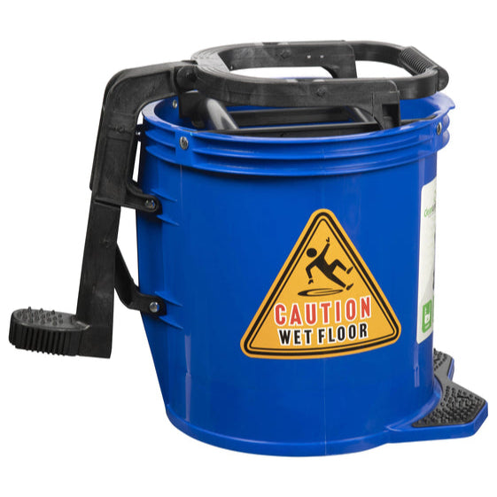 SABCO Pro Heavy Duty Mop Bucket With Plastic Wringer – Lightweight & Chemical Resistant