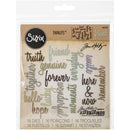 Sizzix by Tim Holtz Script Friendship Words Thinlits Dies 16 Pieces