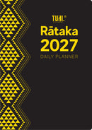 Tuhi Diary B51 Day Per Page Premium Rātaka Black & Gold 2027