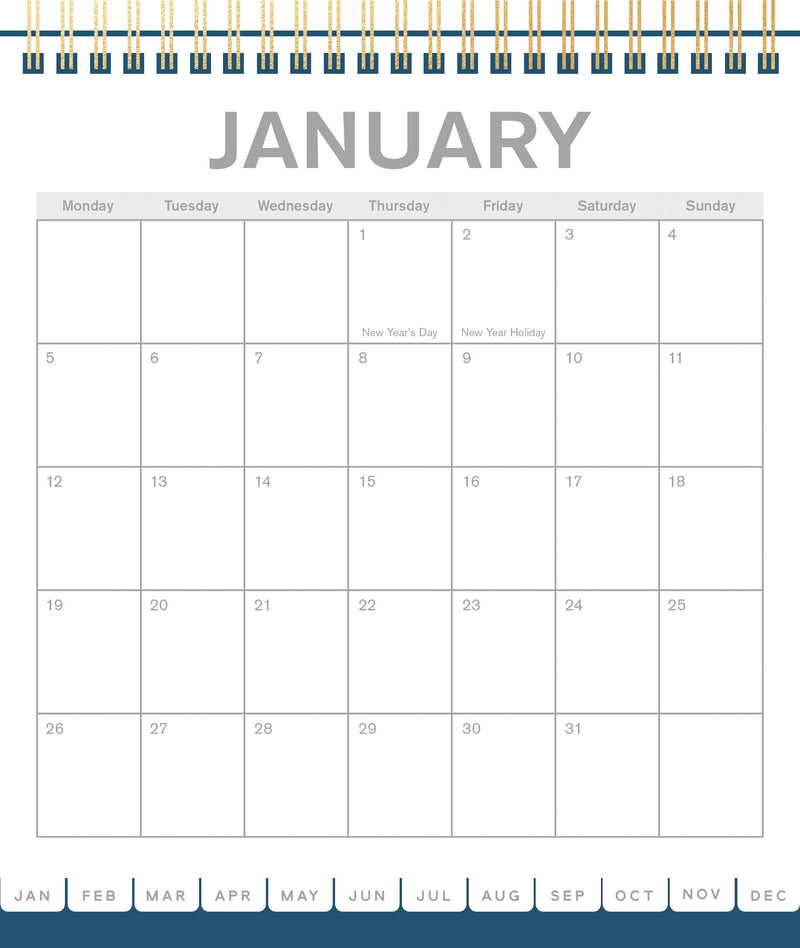 Collins Desk Calendar Painterly Even Year 