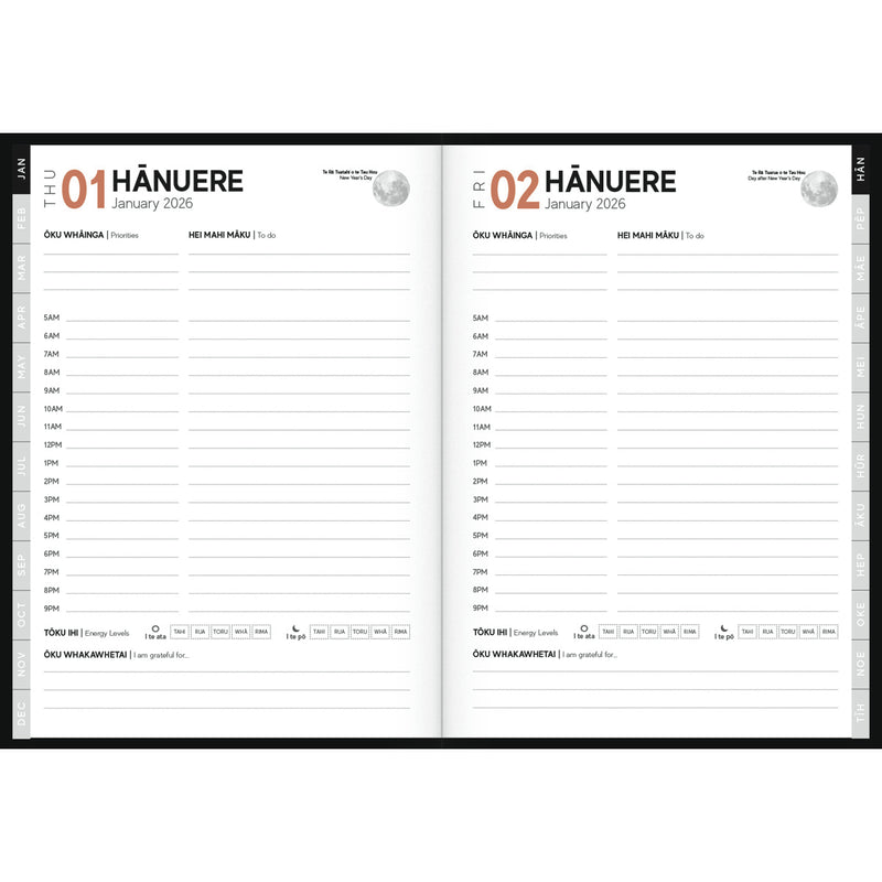 Tuhi A41 Day Per Page Rataka Rangi 2026 Diary